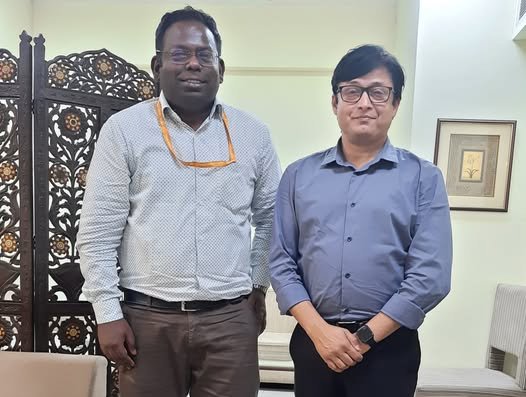 At NITI Aayog, New Delhi with Sri A. Muthu Kumar Sir, greatful for your kind gesture..